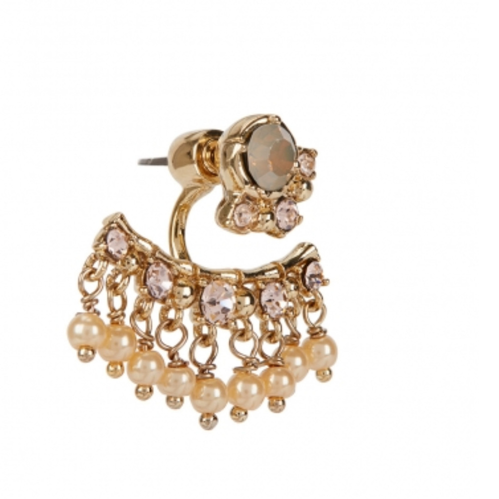 🆕 MARCHESA Gilded Gala Swarovski Earrings - Picture 8 of 8